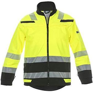 Hydrowear 04025985YB-XS TELFORD Trendy High Visible Line Softshell Jacket, Hi-Vis Yellow/Black, maat XS