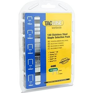 Tacwise 1341 Selectie Pack van Type 140/6-14mm RVS nietjes, Pack van 4400