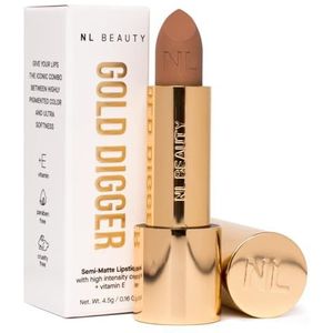 NL BEAUTY No. 01 24K - Creamy, Semi-Matte Lipstick - Lipstick with a velvety finish, enriched with Vitamin E - GOLD DIGGER 4.5 g