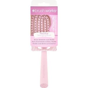 Brushworks Flexi Ovale ontwarrende haarborstel, flexibele spiraalborstel voor fijn en breekbaar haar, zachte nylon pinnen voor nat en droog stylen, gemaakt van 95% gerecyclede materialen