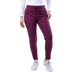 Adar Pro Schrobben Voor Dames - Ultieme Yoga Jogger Schrobben Broek - P7104T - Wijn - XS