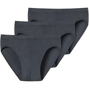 Uncover by Schiesser Supermini ondergoed voor heren, 3 stuks, met zachte manchetten, katoenmix, donkergrijs, XL