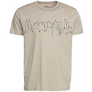 ESPRIT Heren T-shirt, 050/PASTEL GREY, XL