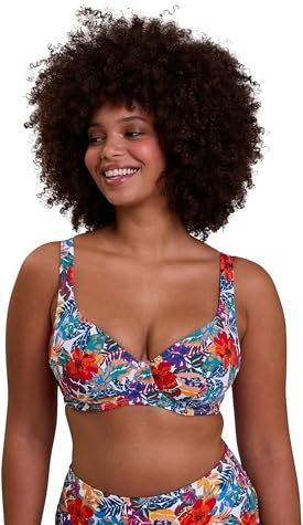 SANS COMPLEXE - Curaçao - Beugelbikini - Wit - Tropische Multicolor Print