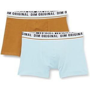 Dim Boxershorts voor jongens, origineel design, 2 stuks, azuurblauw/lichtbruin, 14 Jaren