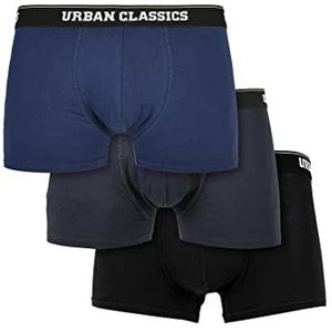 Urban Classics Herenonderbroeken, boxershorts, verpakking van 3 stuks, biologisch katoen, verpakking van 3 stuks, multipack boxershorts van organisch katoen, verkrijgbaar in vele kleuren, maat S tot