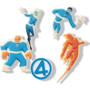 Crocs Unisex Marvel Fantastic 4 5 Pack schoen bedels, veelkleurig, één maat, Meerkleurig, Eén maat