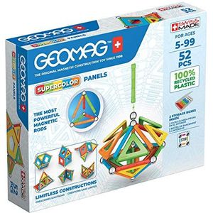 Geomag - Supercolor Magnetic Constructions for Kids, Magnetic Toy, Green Collection 100% Recycled Plastic, 52 Pieces