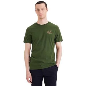 Dockers T-shirt met logo voor heren, Dockers Seacliff Bos Elf (Multi), S