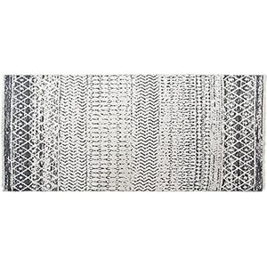 Tapijt DKD Home Decor Wit Grijs Polyester Katoen (160 x 230 x 1 cm)