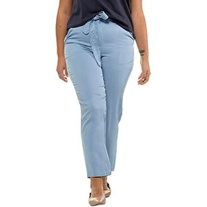 Studio Untold Damesbroek met ruche-bindband, boyfriend jeans, blauw (marine gemêleerd 79), 46