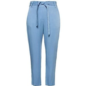 Studio Untold Damesbroek met ruche-bindband, boyfriend jeans, blauw (marine gemêleerd 79), 46