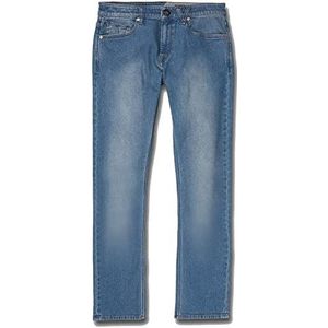 Volcom Solver Denim Straight Jeans voor heren, Lichtblauw, 36W / 32L
