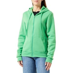 Ucy Stijlvolle capuchontrui voor dames met ritssluiting polyester sappig groen maat L, Juicy Green, L