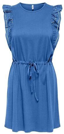 ONLY - ONLSHARON - Jurk - Azuur - Mouwloos - Knielengte