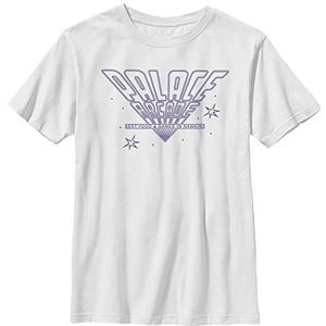 Stranger Things Unisex Kids Line Art Arcade T-shirt met korte mouwen, wit, eenheidsmaat, wit, Eén maat