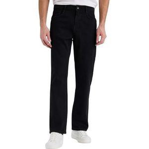 DeFacto Heren jeans - hoogwaardige jeans broek voor heren zwart 32-32, zwart, 32W x 32L
