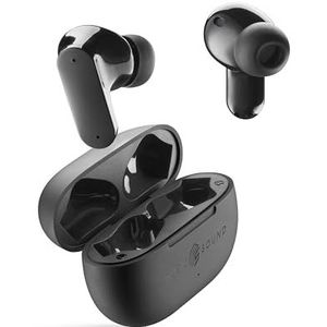 Music Sound TWS Bluetooth hoofdtelefoon SHIELD - Draadloos - In-Ear Design - ANC Active Noise Cancelling Technology - Play Time 30 uur - Transparantie Mode - Zwart
