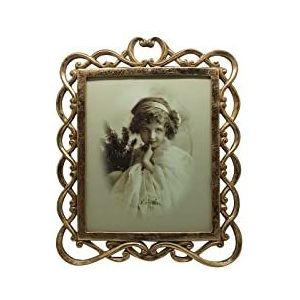 Biscottini Tafelfoto's, 31,5 x 2,5 x 25,5 cm, fotolijst van hars, gemaakt in Italië, vintage fotolijst, handbeschilderd