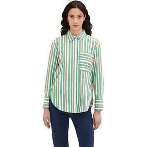 TOM TAILOR Dames blouse met borstzak 1034784, 31120 - Multicolor Vertical Stripe, 44