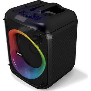 R-MUSIC – Party Boost S – High Power luidspreker – Bluetooth 5.3, bas- en treble-instelling, karaoke-modus, bekabelde microfoon, 10 uur looptijd
