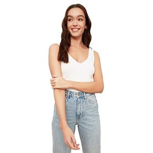 TRENDYOL Gebreide damesblouse, ecru, L