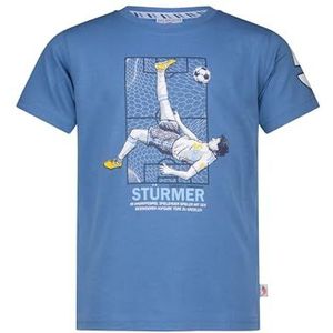 Boys T-shirt Print Soccer, Light Indigo, 92-98