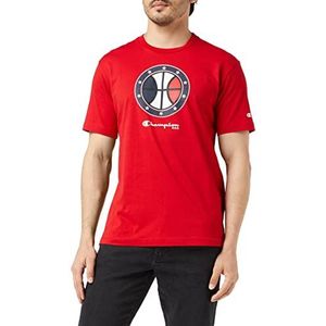 Champion Off Court T-shirt voor heren, klein logo, Rood, S