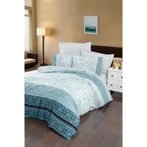Nuit Des Rêves Luxe mint satijn quilt cover set (135 x 200 cm), 100% katoen, 210 draden count, machinewasbaar, inclusief 1 kussensloop, elegant en comfortabel beddengoed