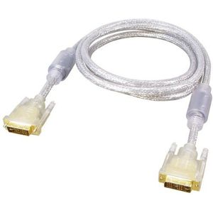 All4u BC 58 DD DVI-kabel (DVI-stekker 18+5-polig - DVI-stekker 18+5-polig) transparant Single Link 2 m