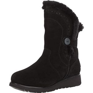 Skechers Dames aandenken Wedge Cozy Peak Mid Kalf Boot, Zwart, 35 EU