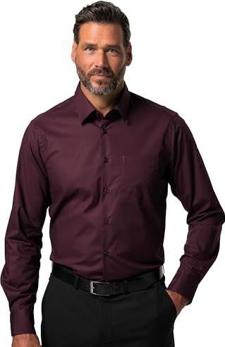 JP 1880, Heren grote maten, hemd, FLEXNAMIC®, zwart, 3XL