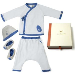 Pandi Panda Baby Jongens Outfit Blauw Riviera Blauw 3 tot 6 Maanden