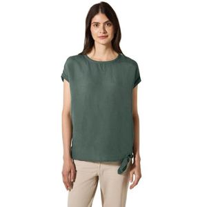 Cecil - Dames Blouse - Groen - Linnen/Viscosemix