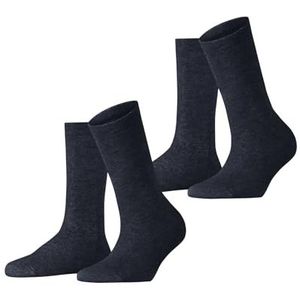 ESPRIT Dames Sokken Cloud 2-Pack W SO katoen effen 2 paar, blauw (Navy Melange 6127), 35-38, blauw (Navy Melange 6127), 35-38 EU