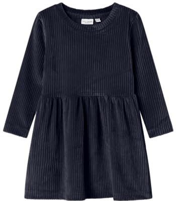 Velours Jurk - Fluweel - Lange Mouwen - Ronde Hals - Regular Fit