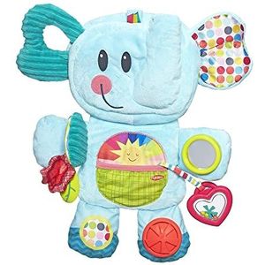 Playskool Fold 'n Go-olifant, speelgoed voor speelmomenten op baby’s buik, vanaf 3 maanden, blauw (exclusief bij Amazon)