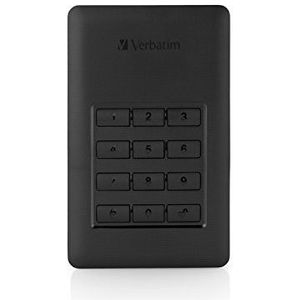 Verbatim Store 'n' Go Secure - 1 TB, draagbare harde schijf met codetoegang, externe harde schijf, zwart