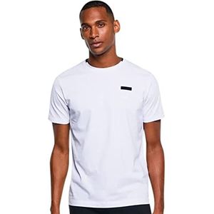 Hackett London Heren HS Badge Tee T-Shirt, Grijs Marl, M