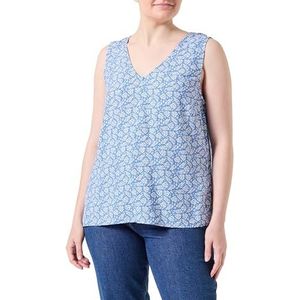VILISE NUA S/L V-hals TOP/R, Coronet Blue/Aop: nua Eggnog, 38