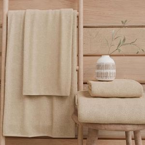 PETTI Artigiani Italiani - Badhanddoeken van 100% katoenen badstof, handdoekenset 1 + 1, 2 stuks, 1 gezichtshanddoek en 1 handdoek, beige handdoeken