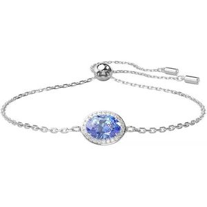 Swarovski Constella armband, Oval-slijpvorm, Blauw, Rodium toplaag