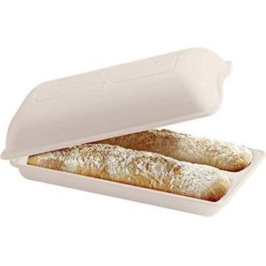 Emile Henry EH509502 Ciabatta broodbakvorm, keramiek, wit, linnen