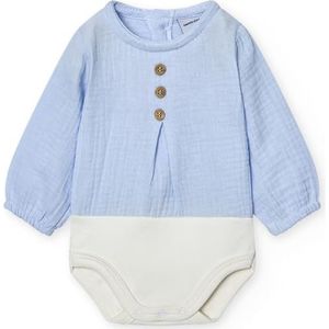 BABIDU Babybody met lange mouwen van 100% katoen, babybody voor pasgeborenen van zachte bamboestof, ademend en hypoallergeen voor de gevoelige huid, knoopsluiting, uniseks kleding voor jongens
