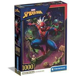 Clementoni - Puzzel 1000 Stukjes High Quality Collection Marvel Spiderman, Puzzel Voor Volwassenen en Kinderen, 10-99 jaar, 39768