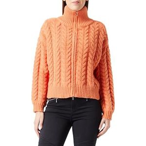 sookie Dames coltrui polyester zwart maat XS/S sweater, oranje, M