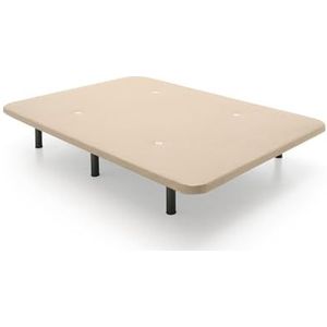 HOGAR24 ES - Gevoerde bodem in beige, ademend 3D-weefsel, versterkte structuur, stabiliteit en duurzaamheid, met 6 poten à 26 cm, afmetingen: 105 x 180 cm