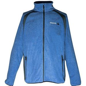 DEPROC-Active Heren licht gebreid fleece jack Enderby, blauw, XXXL