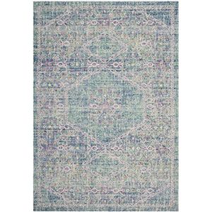 Safavieh Woonkamer tapijt, WDS311, geweven poly-katoen, 160 x 230 cm, blauw / meerkleurig