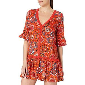 Desigual Dames Top_Java Swimwear Cover Up, rood, S